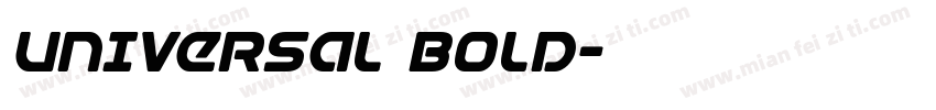UNIVERSAL BOLD字体转换